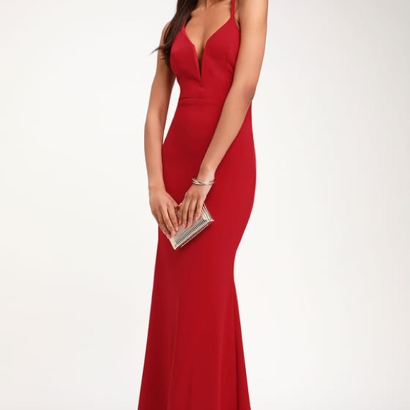 Lulu’s RARE SEXY RED RACERBACK MAXI DRESS - Picture 6 of 8
